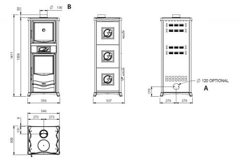 Kaminofen Rossella Forno von La Nordica